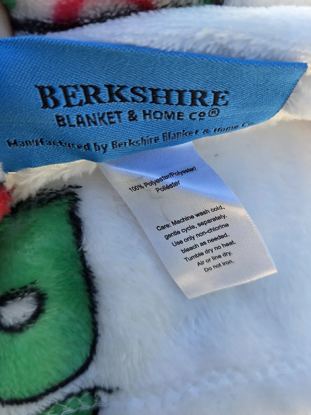 Berkshire Snoopy Holiday Plush Throw Blanket - White/Red/Green